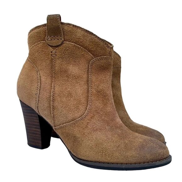 Clarks Indigo Brown Leather Western Pull On Boho Ankle Bootie Women’s Size 6 - Picture 5 of 14